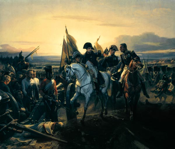 Napoleon on Friedland Battlefield 1807 van Emile Jean Horace Vernet