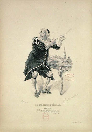 Dr Bartolo, from the opera ''The Barber of Seville'' van Emile Antoine Rossini Bayard