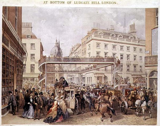 At the Bottom of Ludgate Hill, London, pub. and printed Kell Brothers, c.1860''s van English School