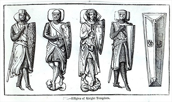 Effigies of Knights Templars van English School