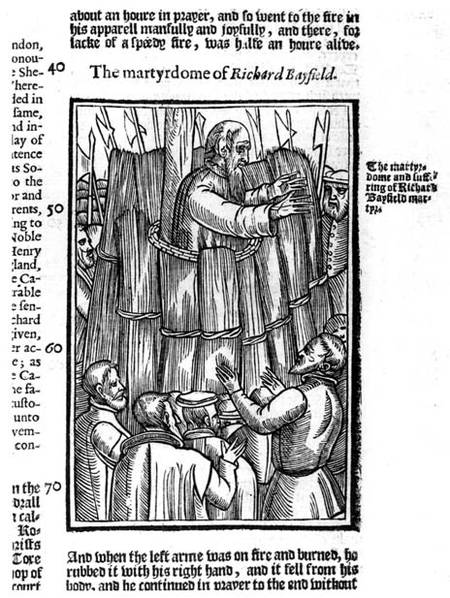 The Martyrdom of Richard Bayfield (d.1531) from 'Acts and Monuments' by John Foxe (1516-87) van English School