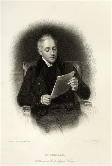 Mr. Murray, publisher of Lord Byron''s works; engraved by E. Finden van English School