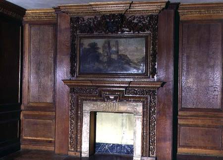 Panelling and chimney-piece from the Old Palace, Bromley-by-Bow van English School