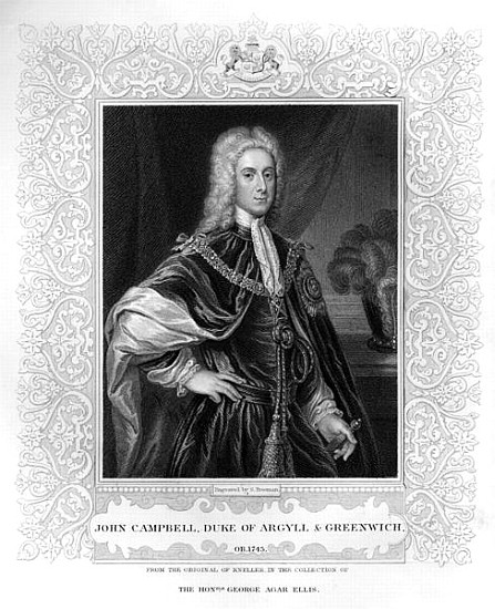 Portrait of John Campbell, Duke of Argyll and Greenwich (b/e photo) van English School