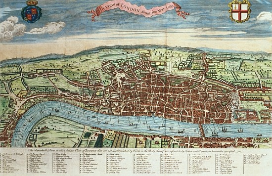 View of London, c.1560 van English School