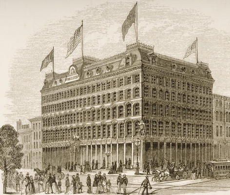 Public Ledger Building, Philadelphia, in c.1870, from 'American Pictures' published by the Religious van English School, (19th century)