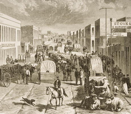 Street in Denver, Colorado, from 'American Pictures', published by The Religious Tract Society, 1876 van English School, (19th century)