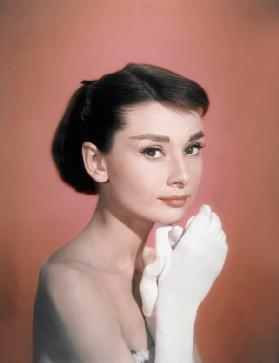 Portret van Audrey Hepburn als Sabrina