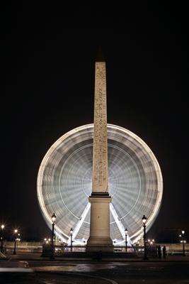 Riesenrad auf dem Place de la Concorde van Erich Teister