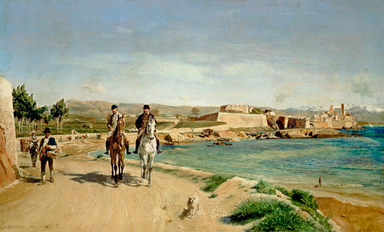 Antibes, the Horse Ride van Ernest Meissonier