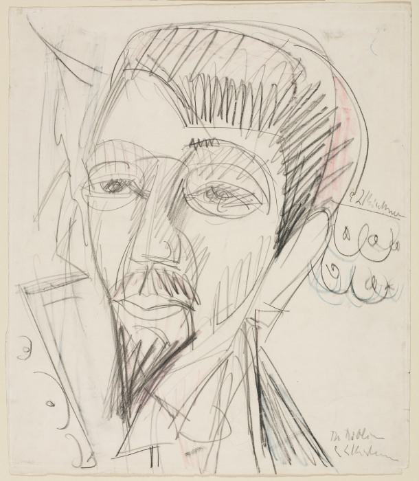 Portrait of Alfred Döblin van Ernst Ludwig Kirchner