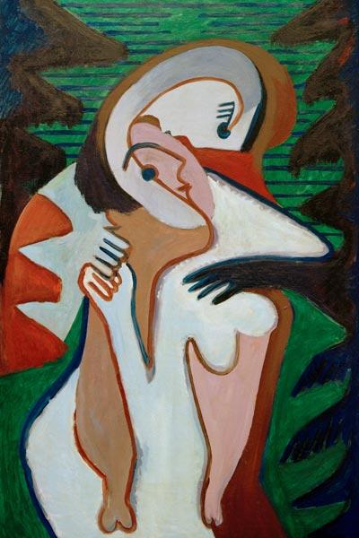 Liefdespaar de kus Ernst Ludwig Kirchner