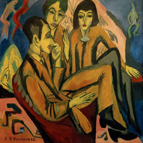 Conversation among artists van Ernst Ludwig Kirchner