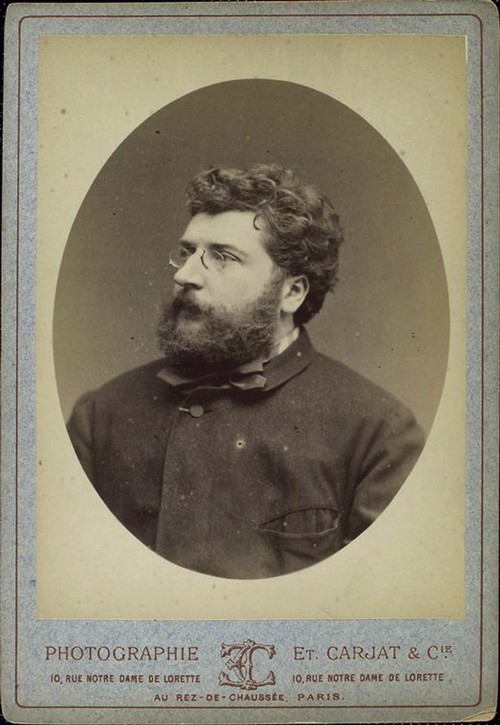 Portrait of the composer Georges Bizet (1838-1875) van Etienne Carjat