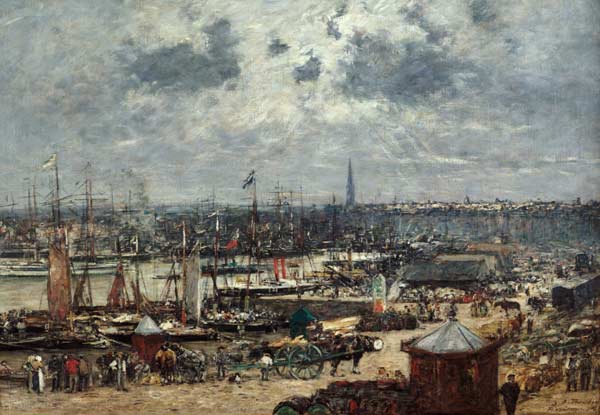 The Port of Bordeaux van Eugène Boudin
