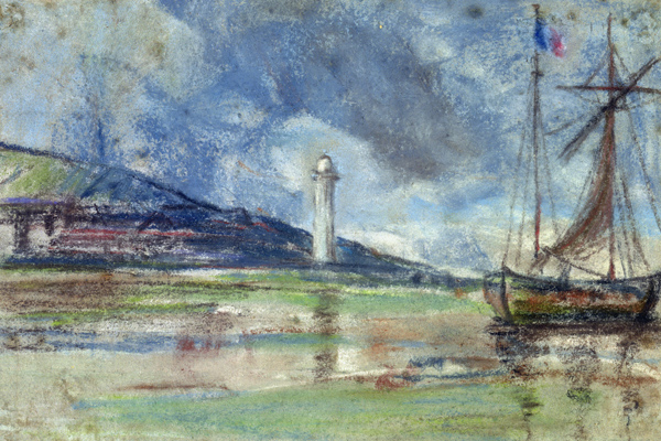 The Lighthouse at Honfleur van Eugène Boudin