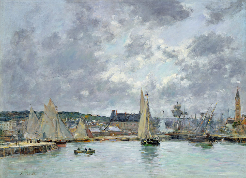 Trouville Harbour van Eugène Boudin