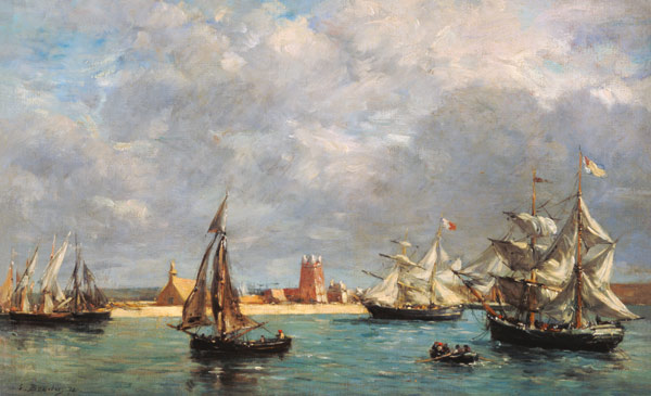 E.Boudin, Hafen von Camaret van Eugène Boudin