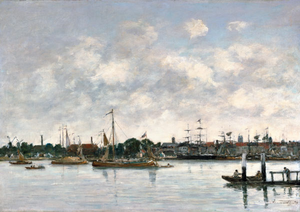 The Meuse at Dordrecht van Eugène Boudin