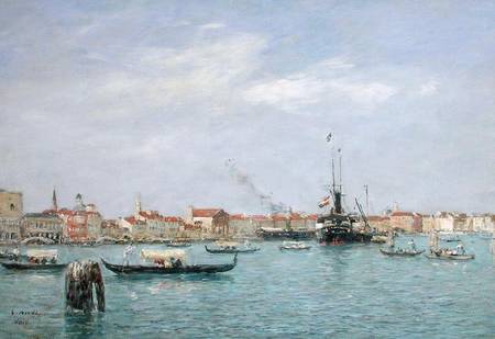 Venice, The Grand Canal, Austrian Steamship van Eugène Boudin