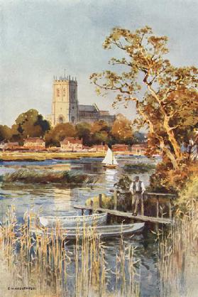 Christchurch Priory from Wick Ferry