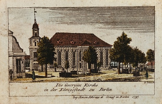 The Church of St. George in Konigsstadt, Berlin van F.A. Calau