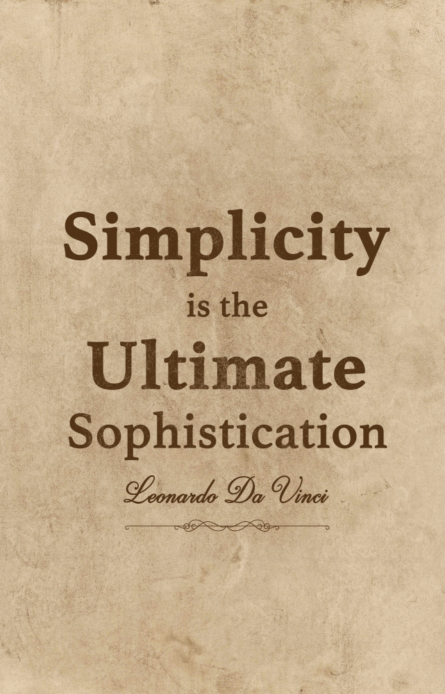 Da Vinci Quote Simplicity van Fadil Roze