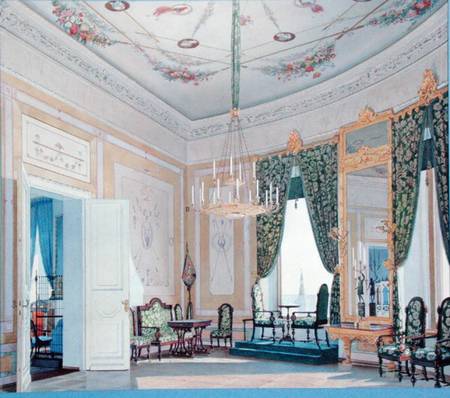 Drawing Room in the Nikolai (Tchudov) Palace in the Kremlin van Fedor Andreevich Klages