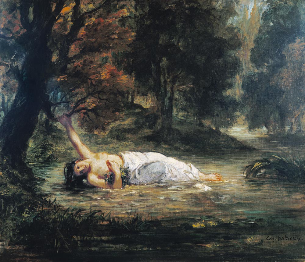Der Tod der Ophelia van Ferdinand Victor Eugène Delacroix