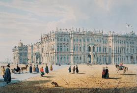 The Winter Palace as seen from Palace Passage, St. Petersburg, c.1840