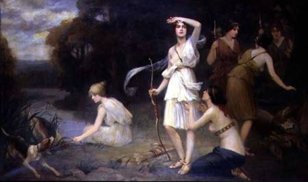Diana and her Hand Maidens van Fernand Le Quesne