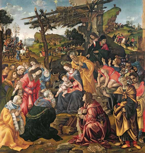 The Adoration of the Magi van Filippino Lippi