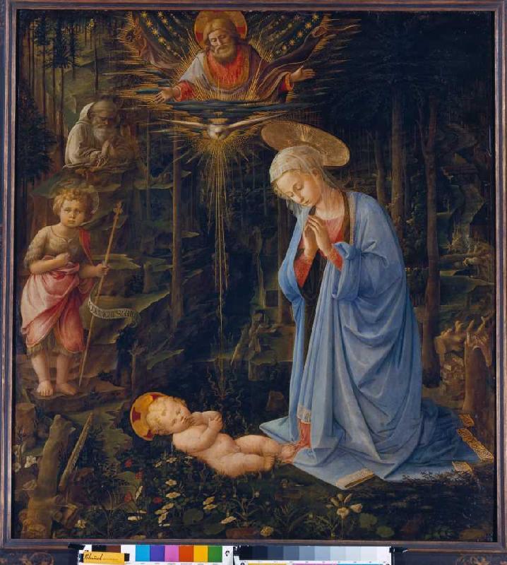 Maria, das Kind verehrend. van Fra Filippo Lippi