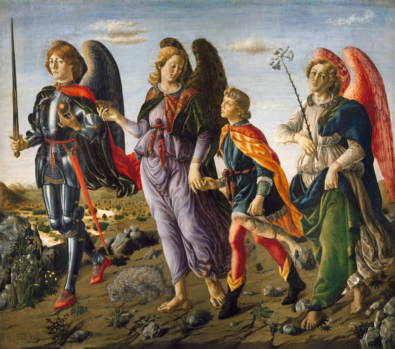 The Three Archangels and Tobias van Francesco Botticini