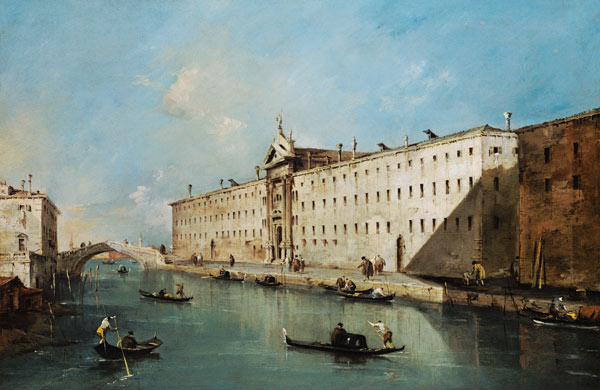 Rio dei Mendicanti (oil on canvas) van Francesco Guardi