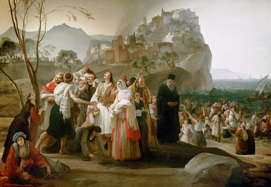 Die Vertriebenen von Parga van Francesco Hayez