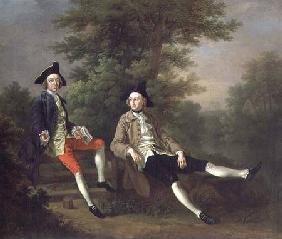 Portrait of David Garrick (1717-79) (left) and William Windham of Felbrigg (1717-61) (right)