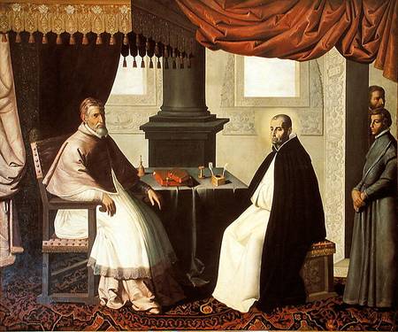 St. Bruno (1030-1101) and Pope Urban II (c.1035-99) van Francisco de Zurbarán (y Salazar)