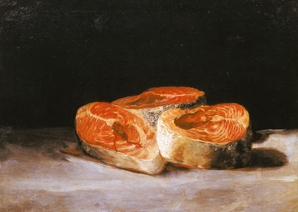 Still-life with salmon van Francisco José de Goya