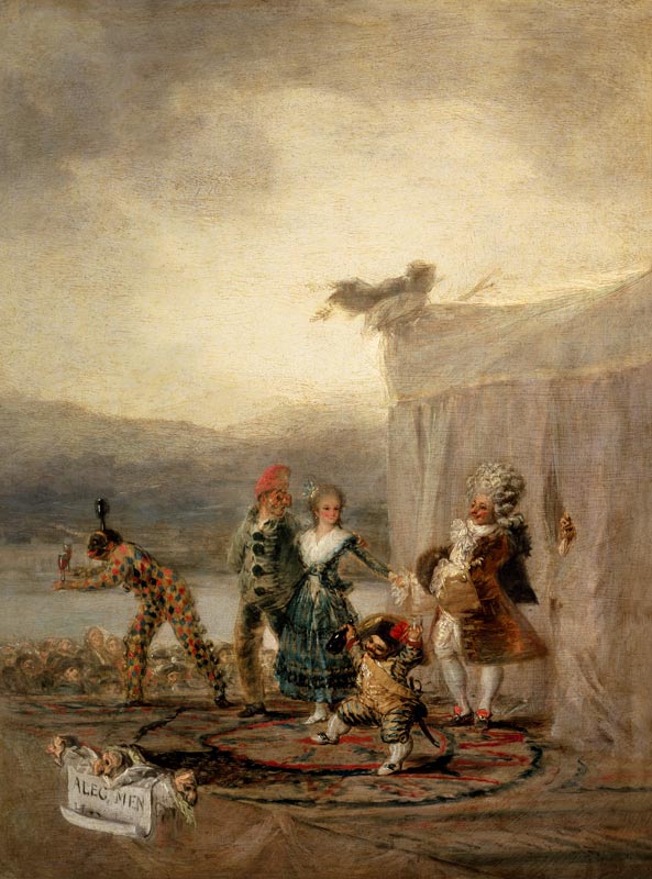 Strolling Players van Francisco José de Goya