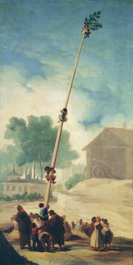 The Greasy Pole van Francisco José de Goya