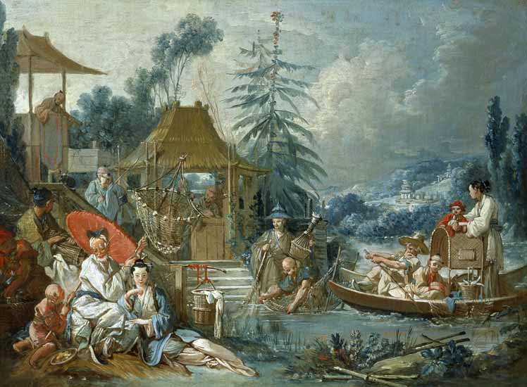 The Chinese Fishermen van François Boucher