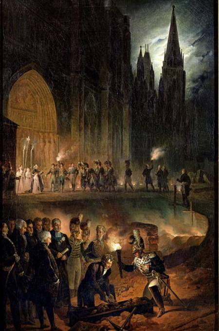 Transferring the Bones of the Royal Family to the Church of St. Denis van François-Joseph Heim