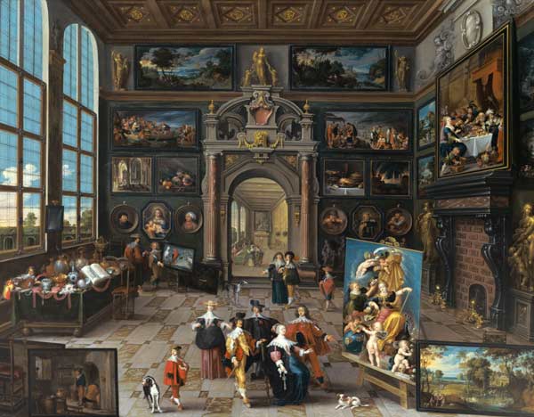 Galerie eines Sammlers. (Zusammen mit Cornelis de Baellieur) van Frans Francken d. J.