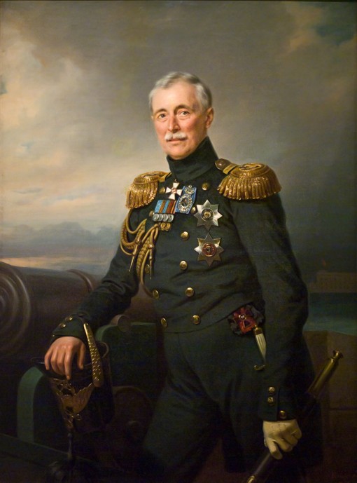 Prince Alexander Sergeyevich Menshikov (1787-1869) van Franz Krüger