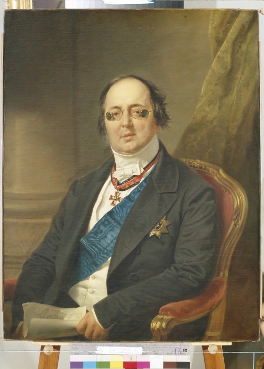 Portrait of Count Alexander Kushelev-Bezborodko (1800-1855) van Franz Krüger