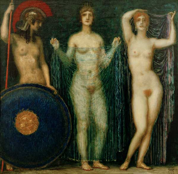 von Stuck / Athena, Hera und Aphrodite van Franz von Stuck