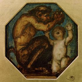 Von Stuck / Faun and Boy Bacchus / c.190