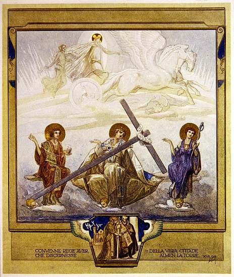 Illustration from Dante''s ''Divine Comedy'', Purgatory, Canto XVI: 95 van Franz von (Choisy Le Conin) Bayros