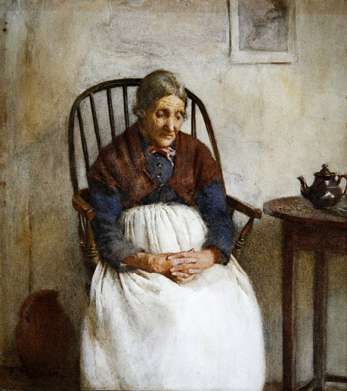Study of an Elderly Lady van Frederick James McNamara Evans